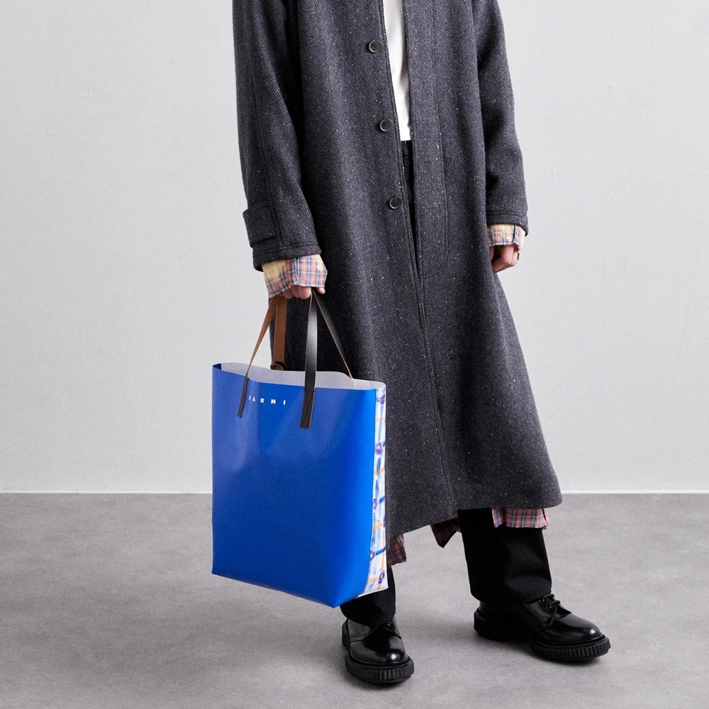 MARNI tribeca shopping bag royal blue NWT